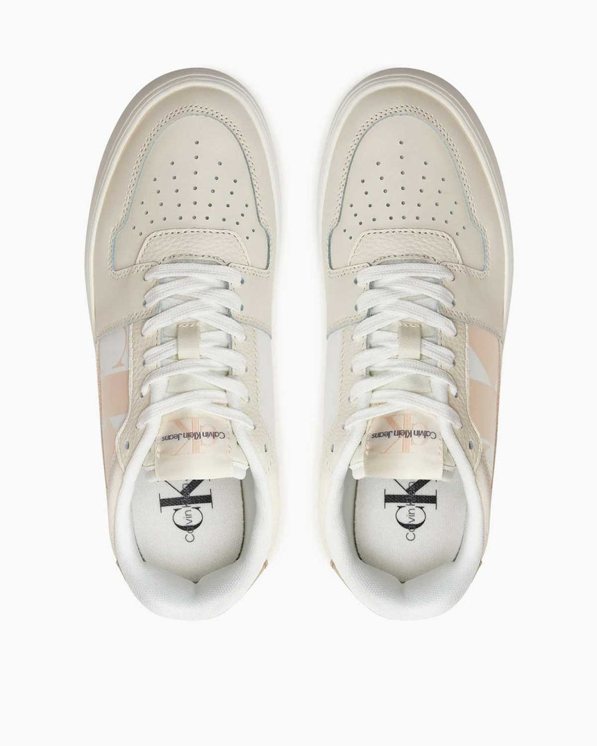 Calvin Klein Classic Cupsole Low Top Logolu Sneakers Bright White/Travertine/W Pink