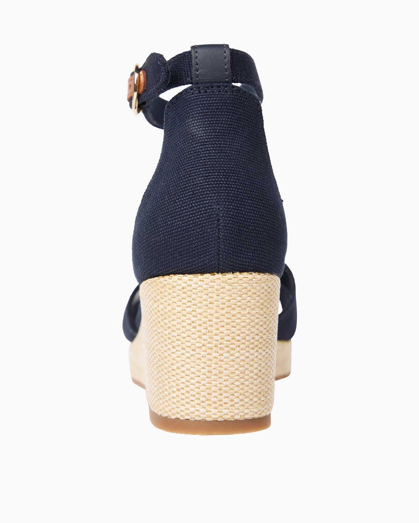 Tommy Hilfiger Flag Criss Cros Wedge Espadrilles Topuklu Sandalet Space Blue