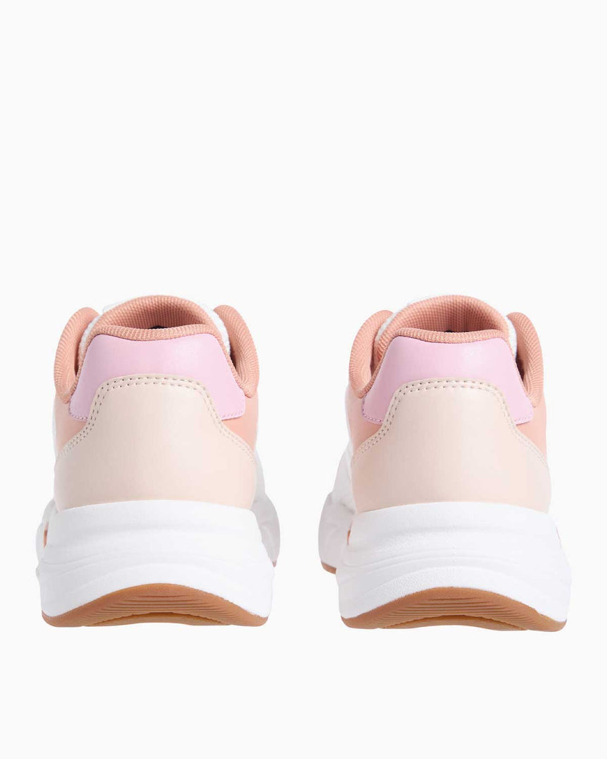 Calvin Klein Retro Tennis Sneaker Bright White/Dusty Coral/W Pink