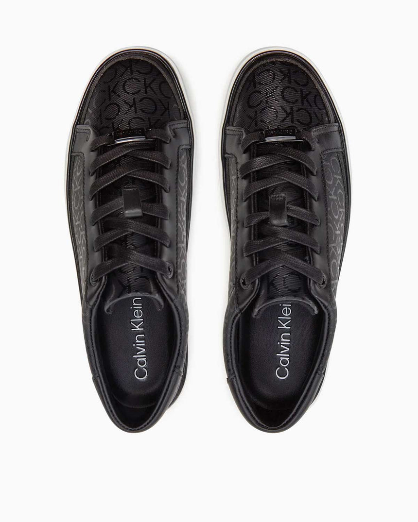 Calvin Klein Flatform Cup Lace Up Mono Sneakers Black