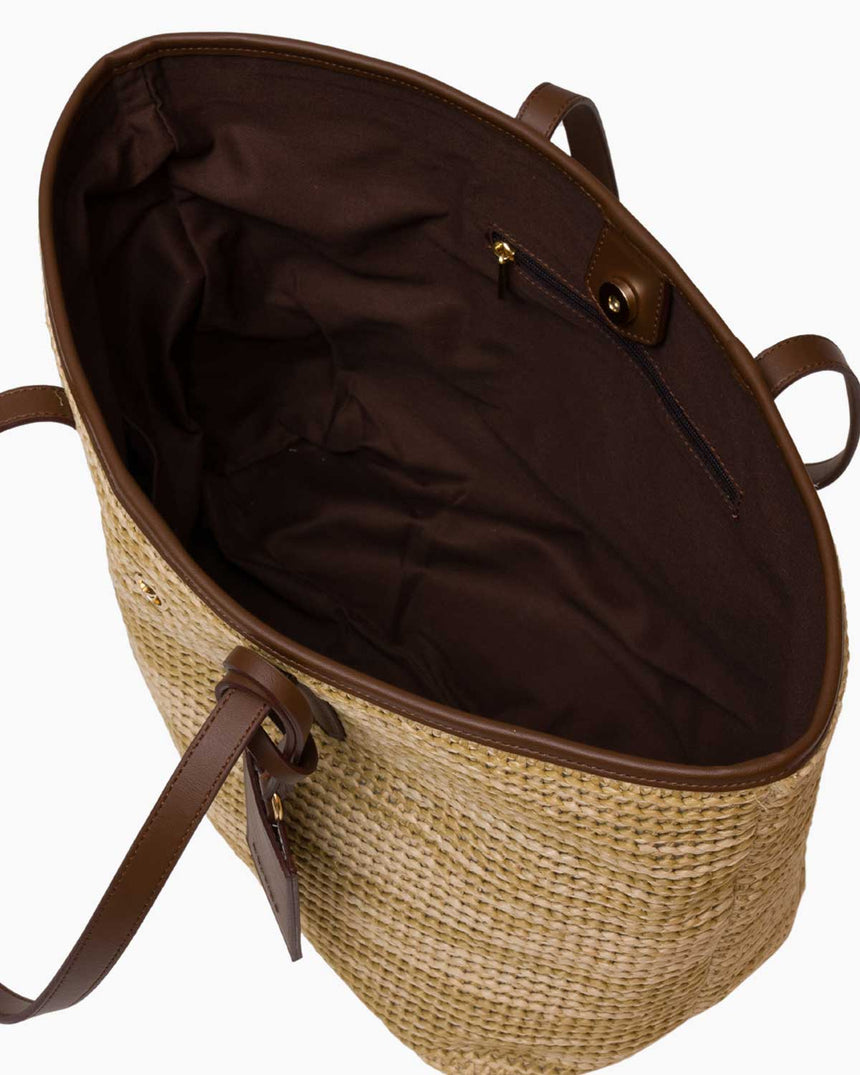 Nautica Logolu El Çantası Bej - Açık Kahve