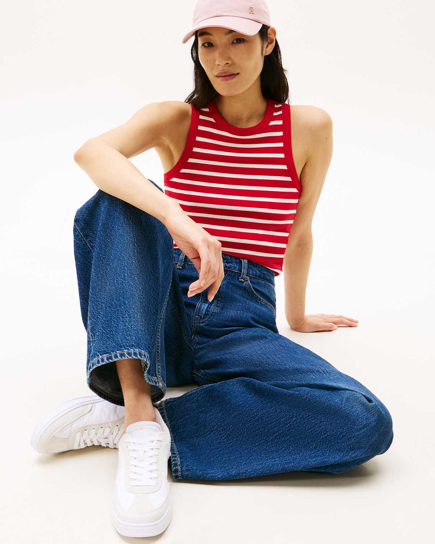 Tommy Hilfiger Heritage Logolu Sneaker White