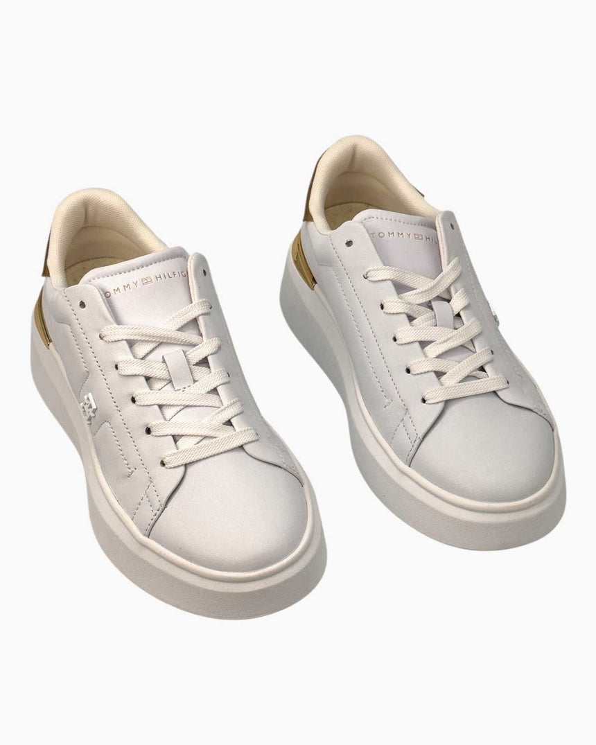 Tommy Hilfiger Estefania Altın Detaylı Platform Tabanlı Kadın Sneaker White