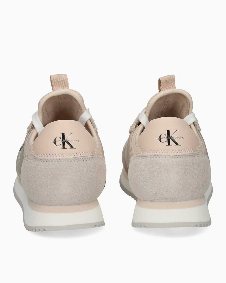 Calvin Klein Runner Sock Lace Up Runner Kadın Sneaker Eggshell/Whisper Pink