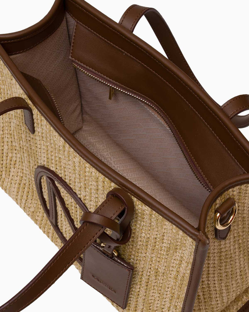 Nautica Aksesuar Detaylı Kadın Omuz Çantası Bej - Açık Kahve