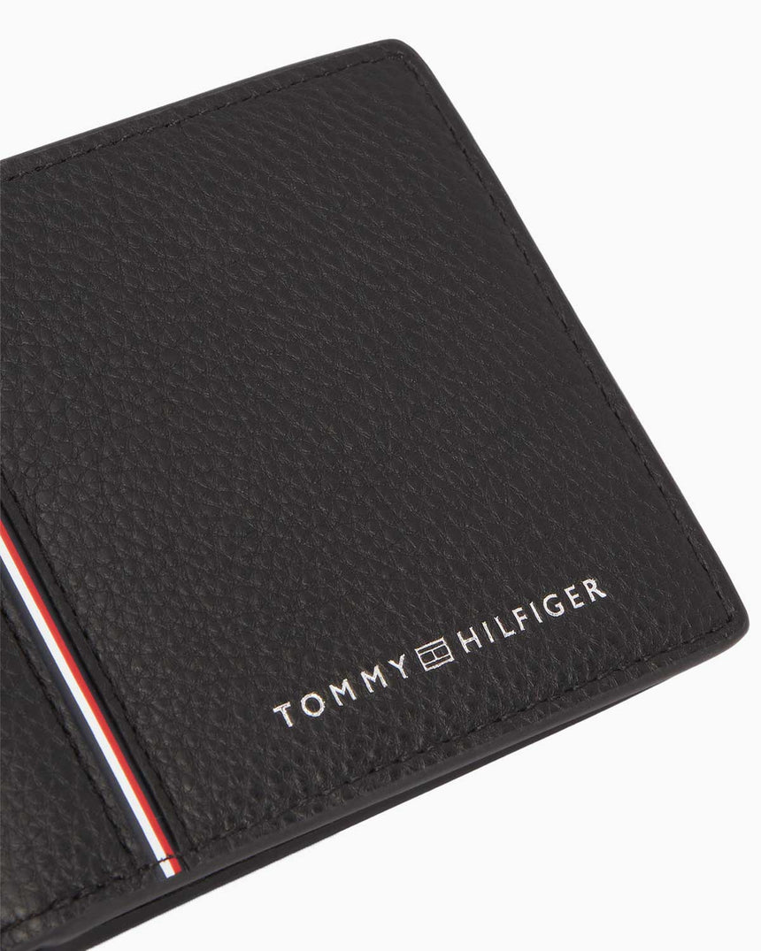 Tommy Hilfiger Th Corp Business Şerit Detaylı Cüzdan Black