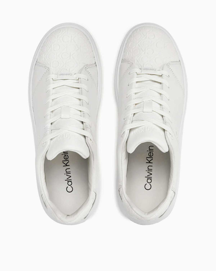 Calvin Klein Cupsole Lace Up Mono Sneakers White