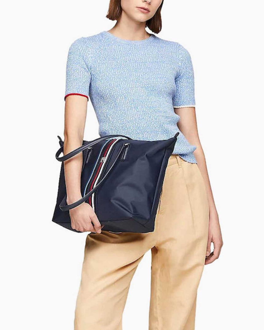 Tommy Hilfiger Poppy Tote Omuz Çantası Blue