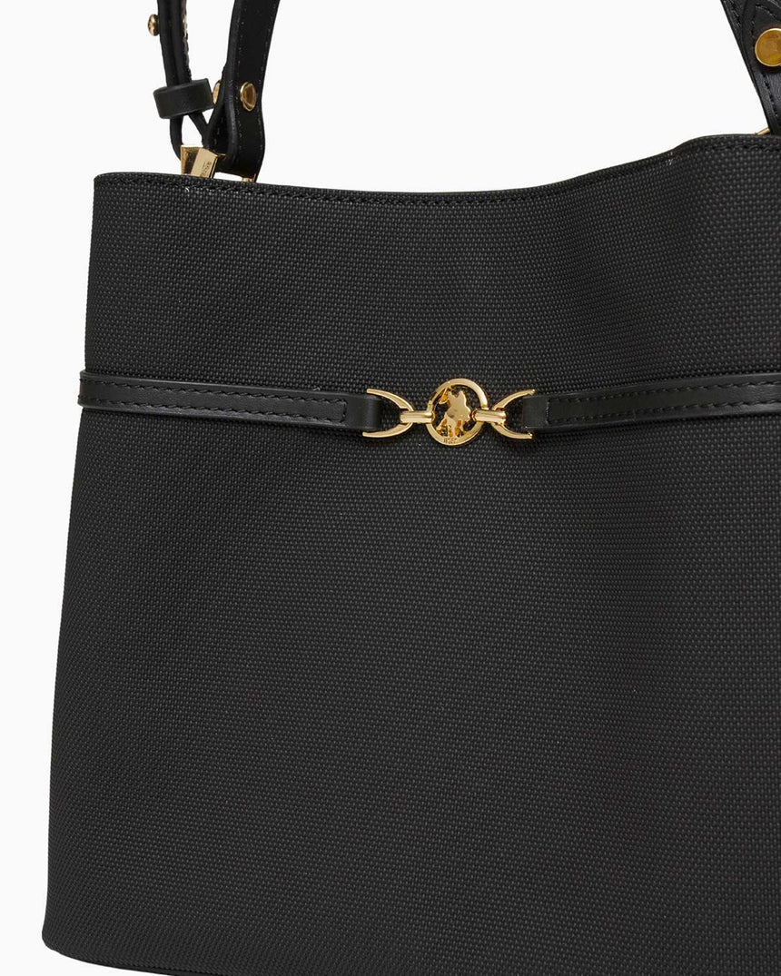 Us Polo Assn Logo Detaylı El Çantası Siyah