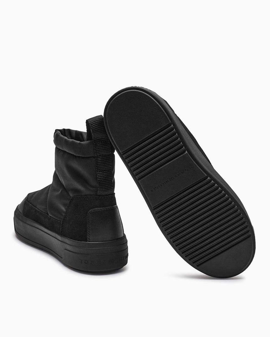Tommy Hilfiger Flag Nylon Mini Snowboot Black