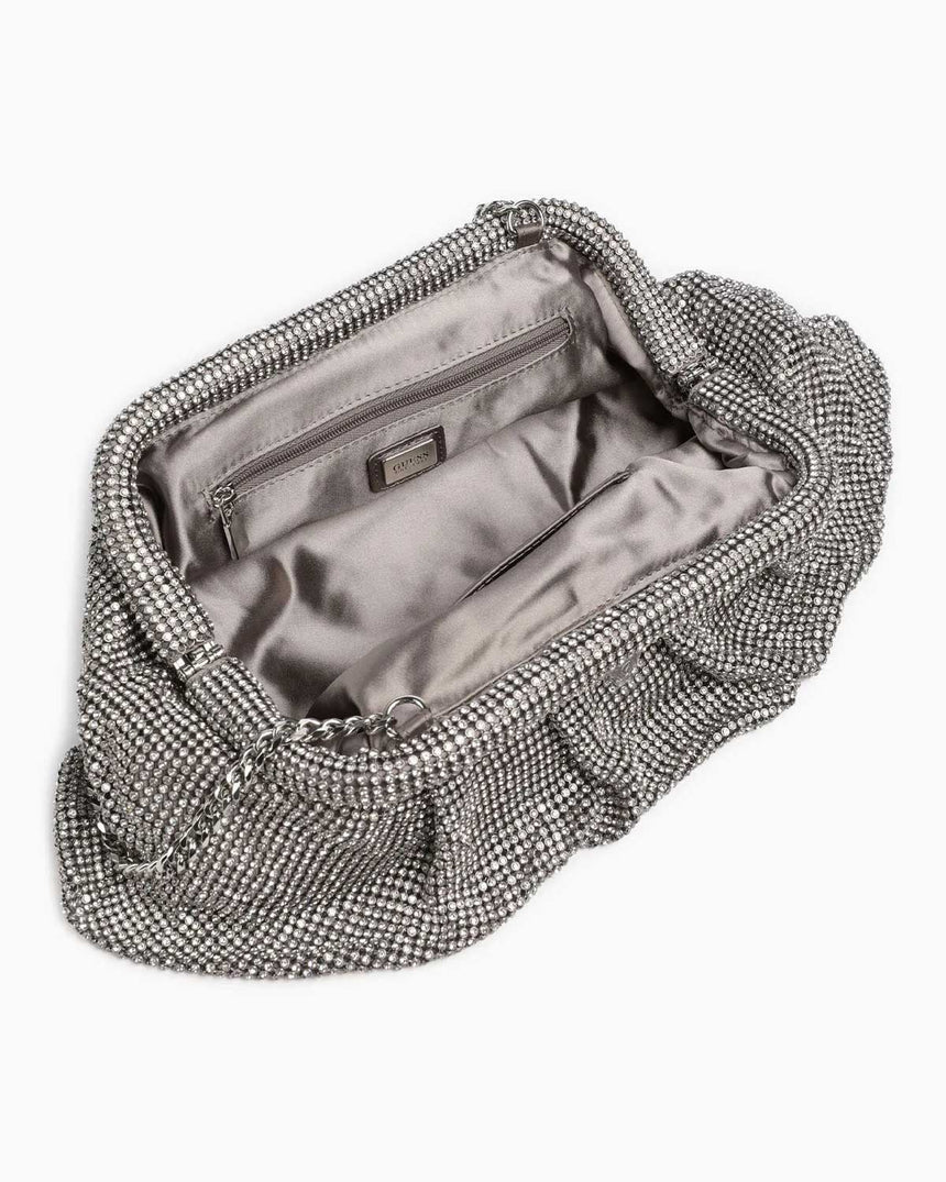 Guess Zalina Frame Kadın Gece El Çantası Silver