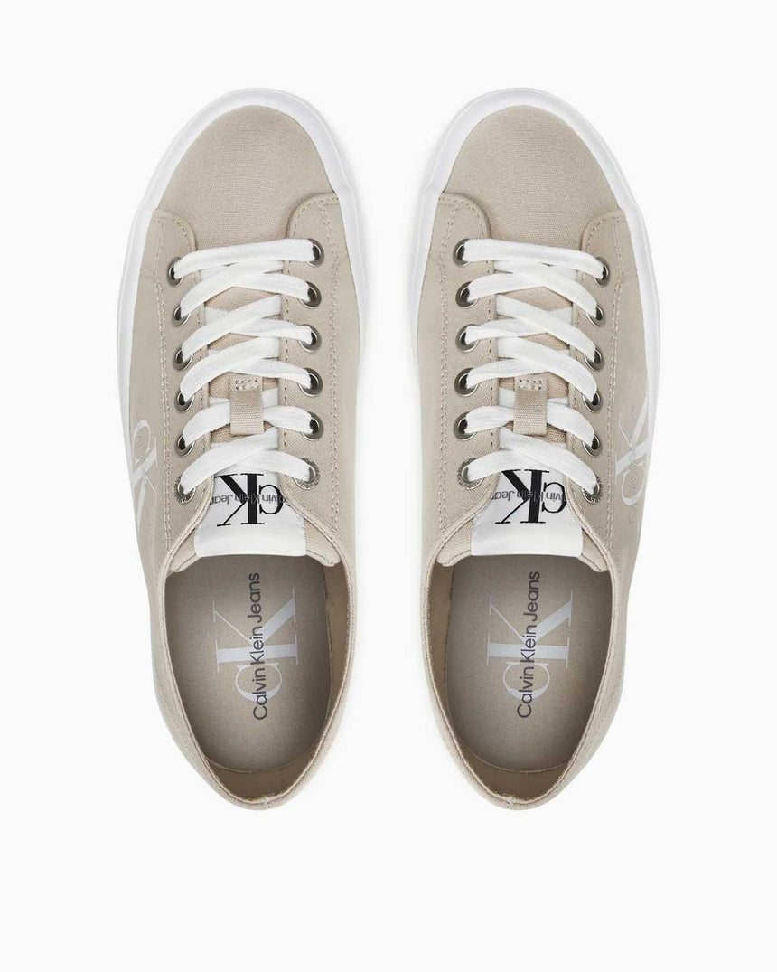 Calvin Klein Flatform Essentıal Vulcanized Sneaker Eggshell/Bright White