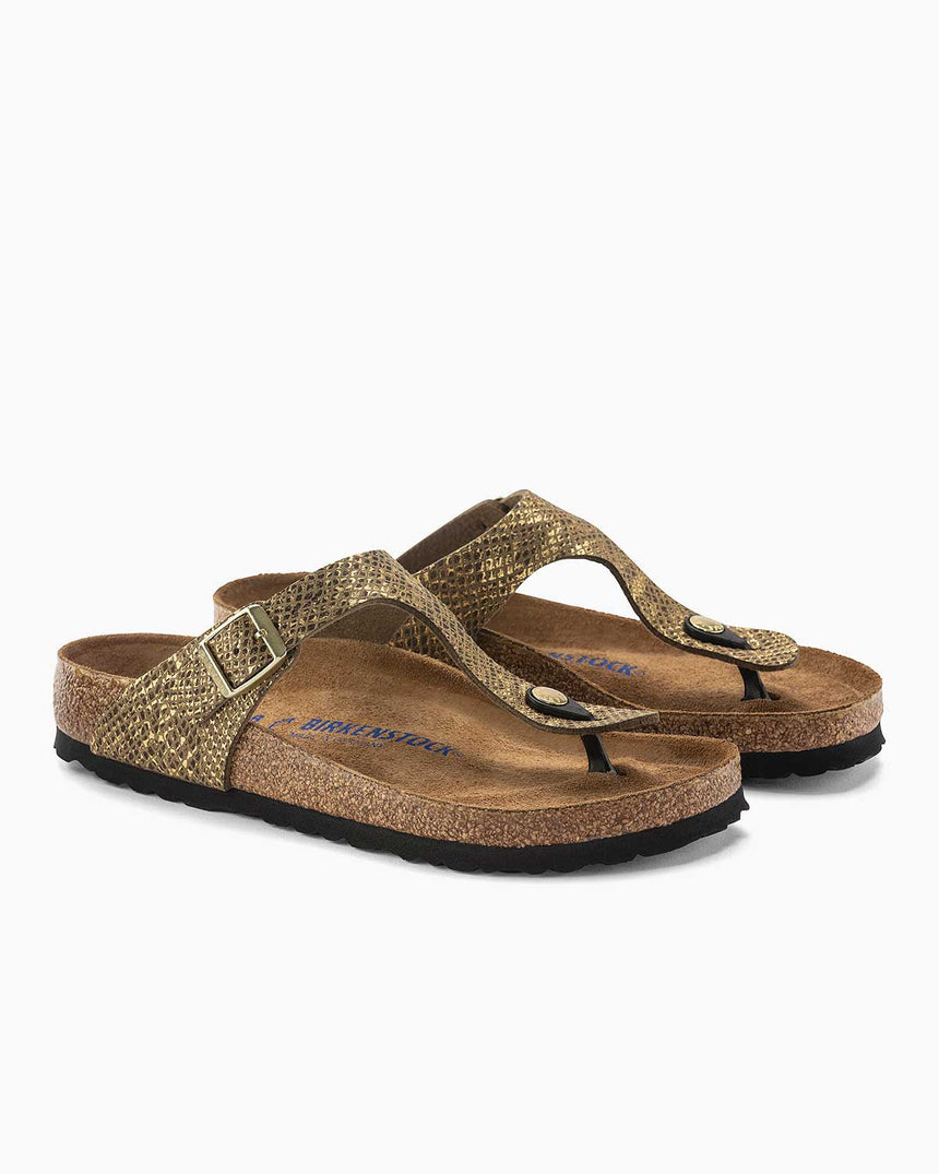 Birkenstock Gizeh MF Parmak Arası Kadın Terlik Shiny Python Black