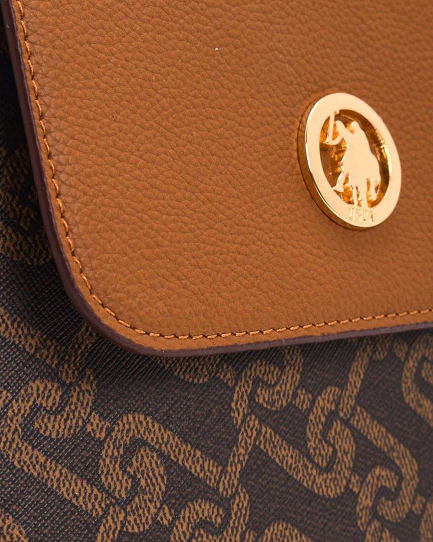 Us Polo Assn Çapraz Askılı Kadın Çantası Kahve - Taba