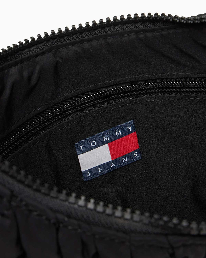 Tommy Hilfiger X-Body Kapitone Şehirli Kadın Omuz Çantası Black