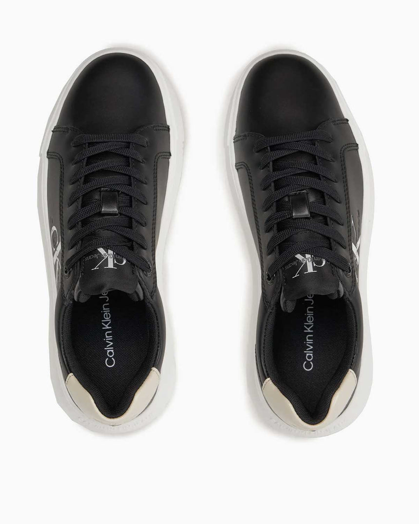 Calvin Klein Chunky Cupsole Laceup Lth Ml Mtl Kadın Sneaker Black/Eggshell