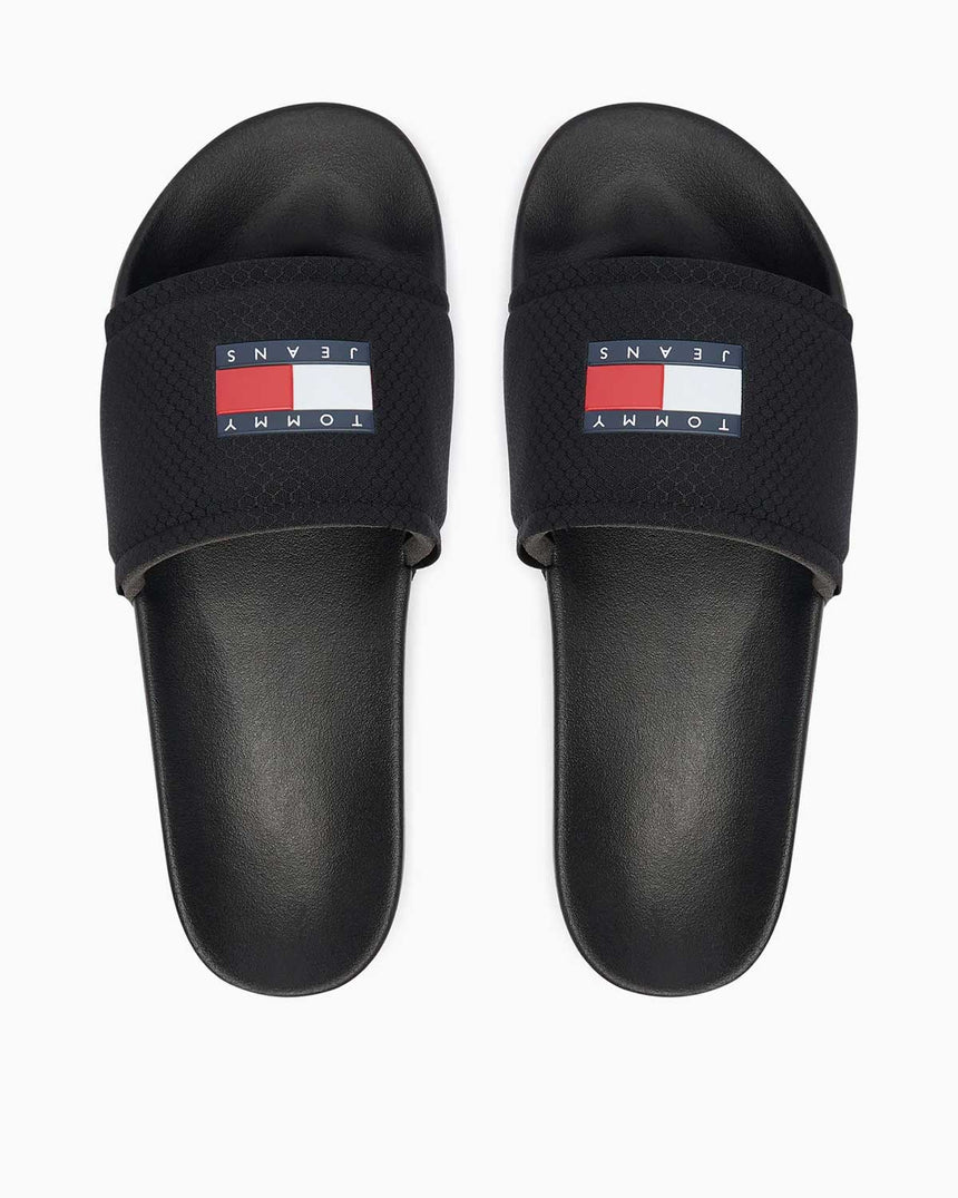 Tommy Hilfiger Aqua Pool Slide Erkek Terlik Black