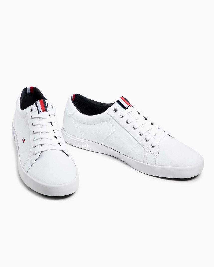 Tommy Hilfiger Iconic Long Lace Sneaker Erkek Ayakkabı Triple White