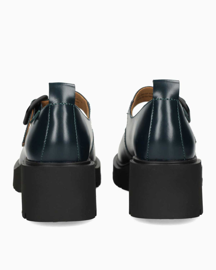 Camper Mary Jane Deri Ayakkabı Koyu Yeşil