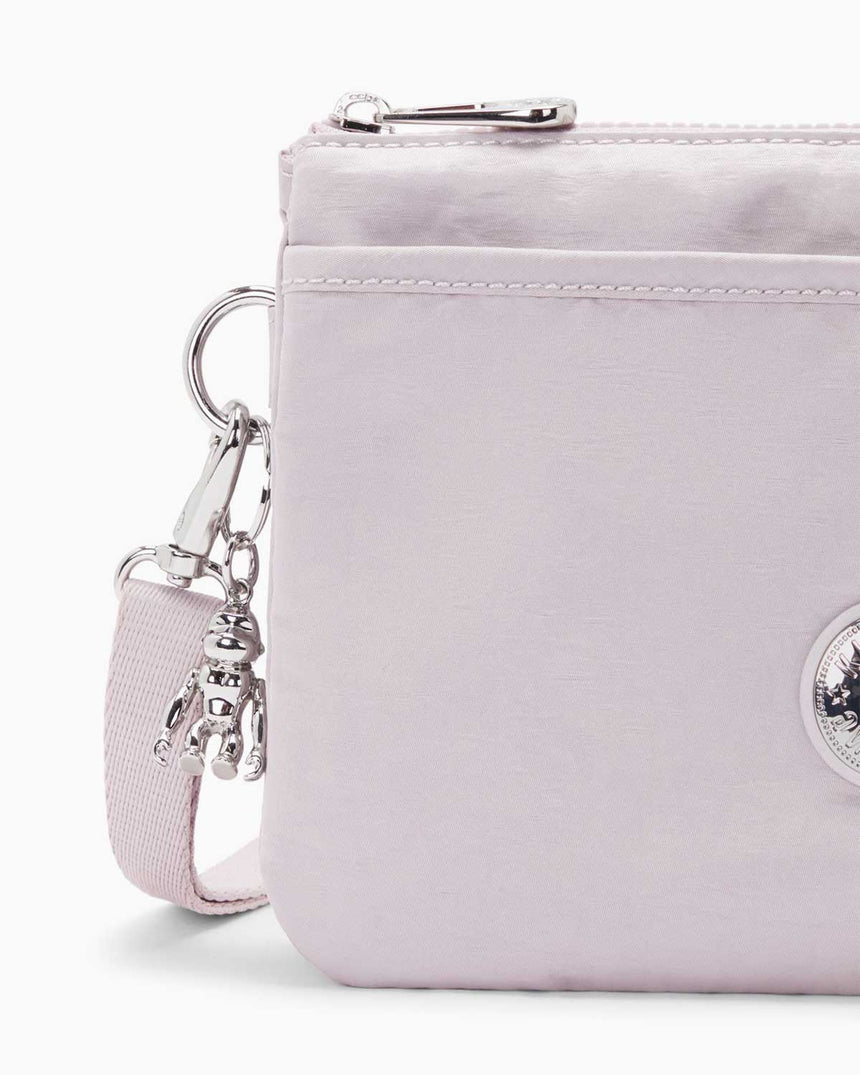 Kipling Riri Basic Elevated Çapraz Askılı Çanta Gleam Silver