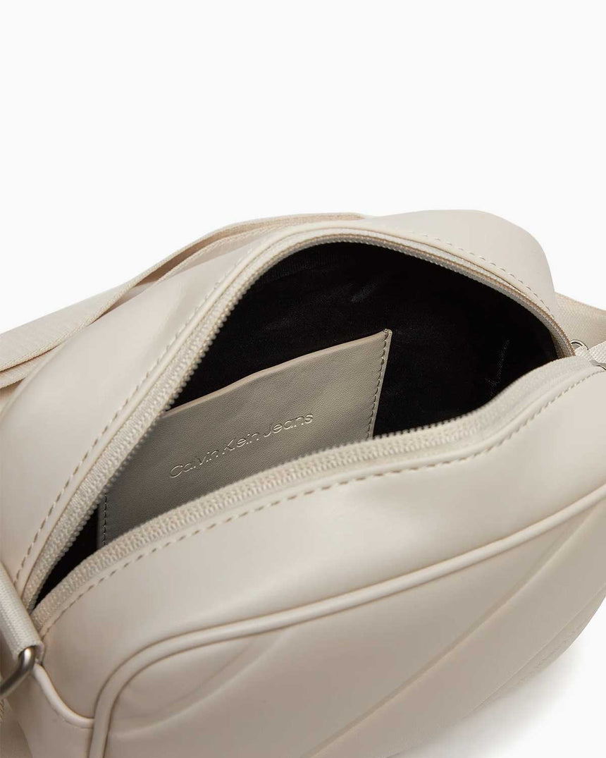 Calvin Klein Quilted Camera Bag Çapraz Askılı Çanta Beige