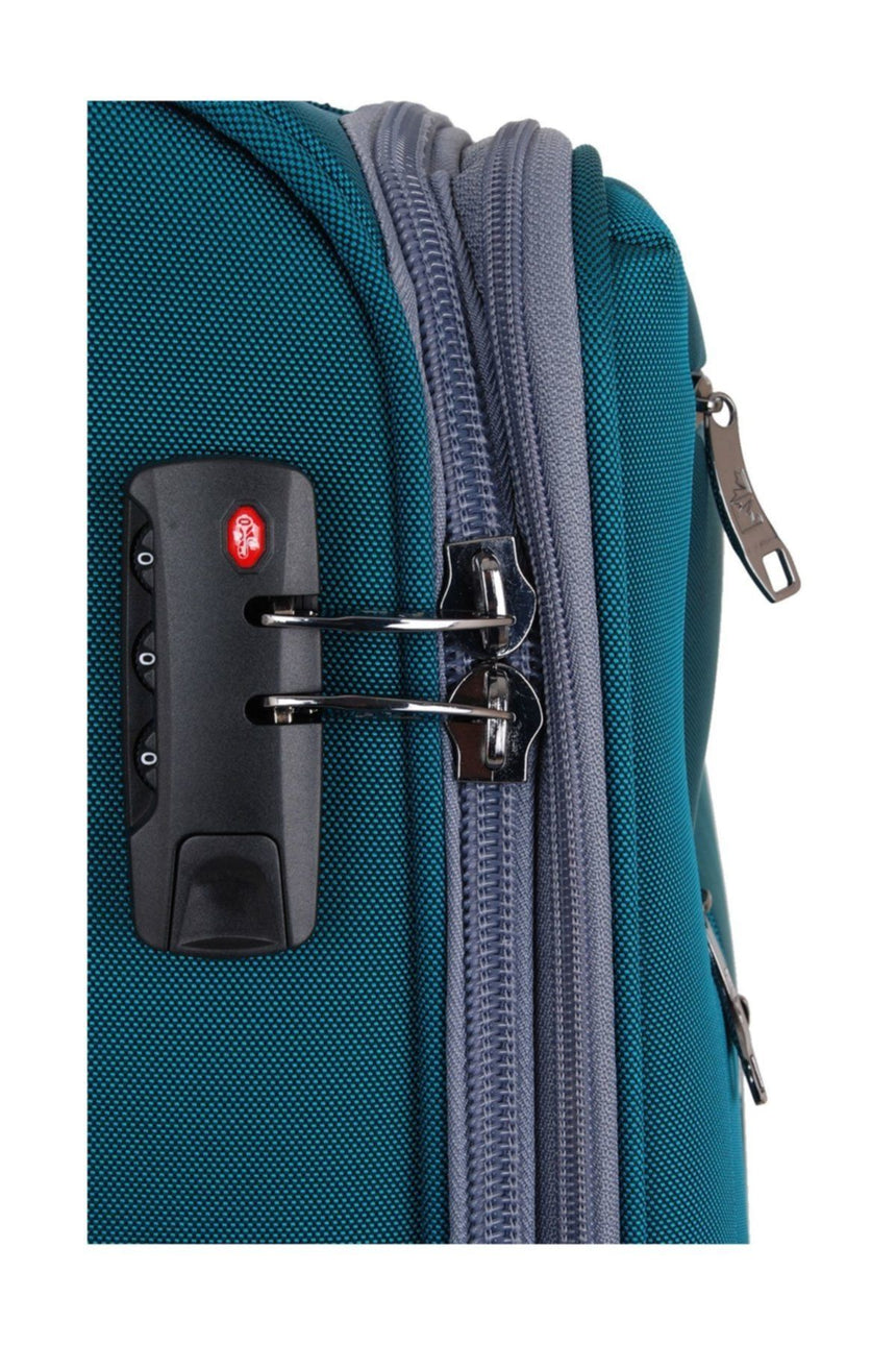 Lumberjack Dört Bölmeli Orta Boy Valiz Yeşil