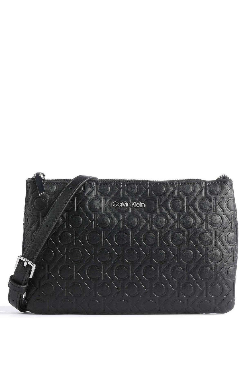 Calvin Klein Must Dbl Crossbody Çapraz Askılı Kadın Çantası CK Black