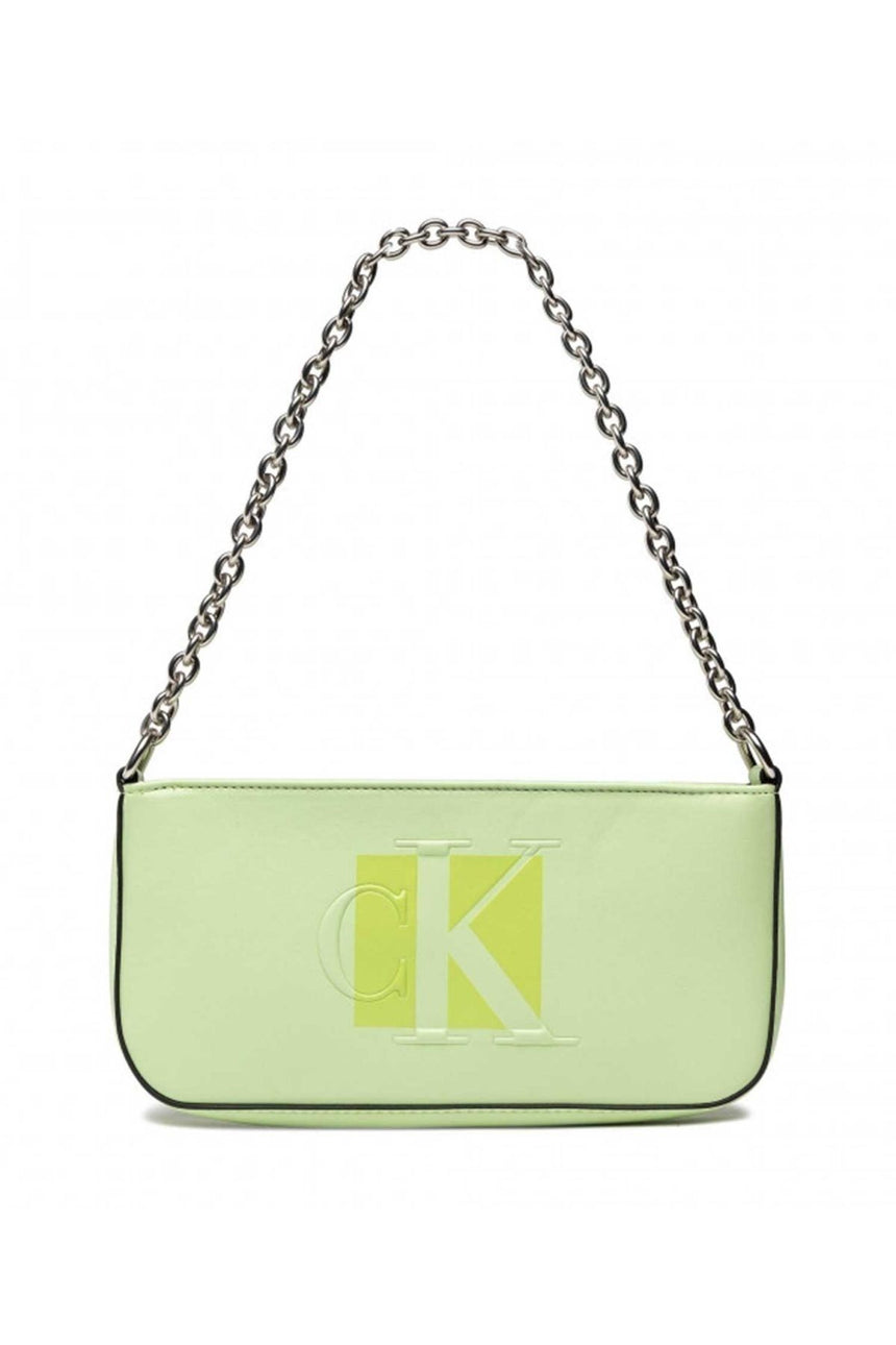 Calvin Klein Fermuarlı Zincir Askılı Kadın Omuz Çantası Exotic Mint