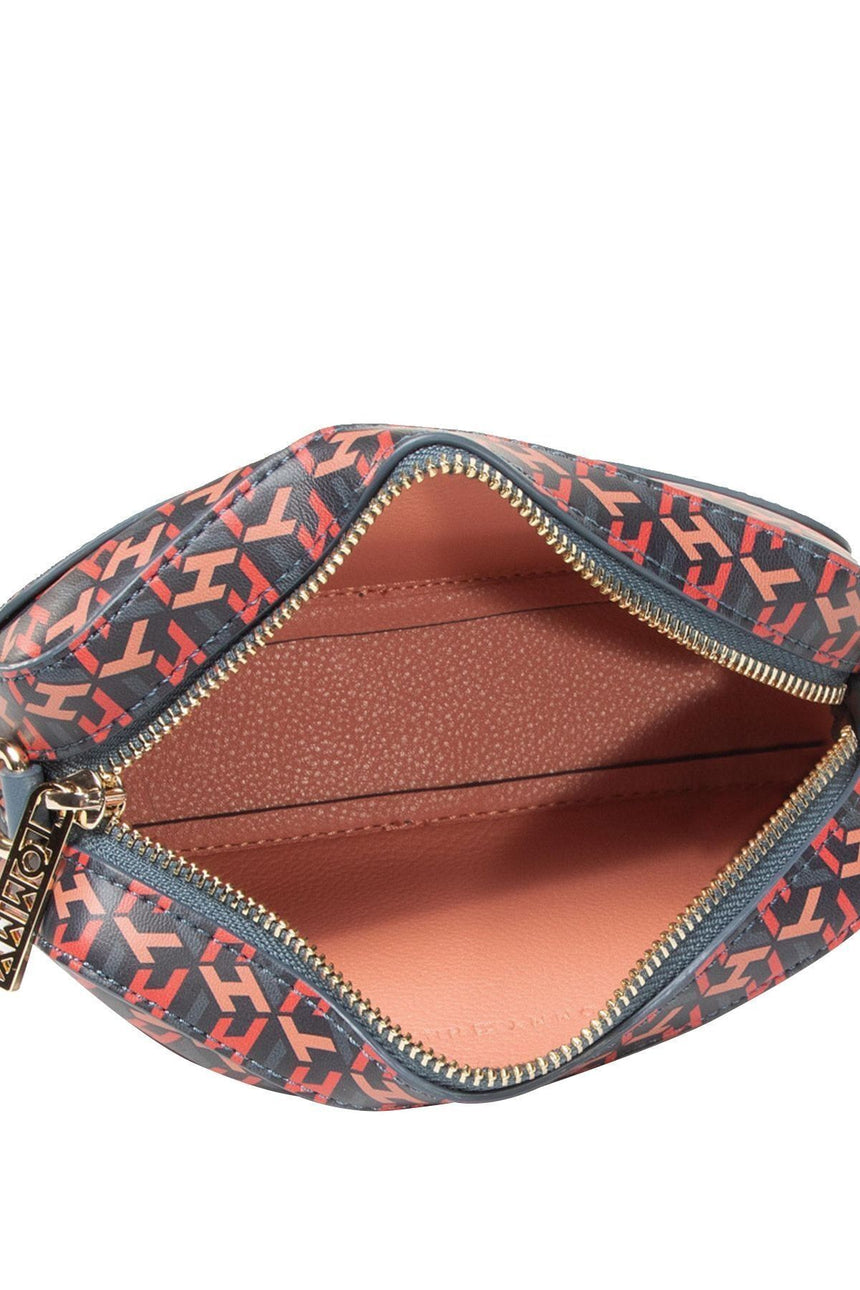 Tommy Hilfiger Iconic Tommy Sm Camera Bag Mono Kadın Çapraz Askılı Çanta Charcoal Blue