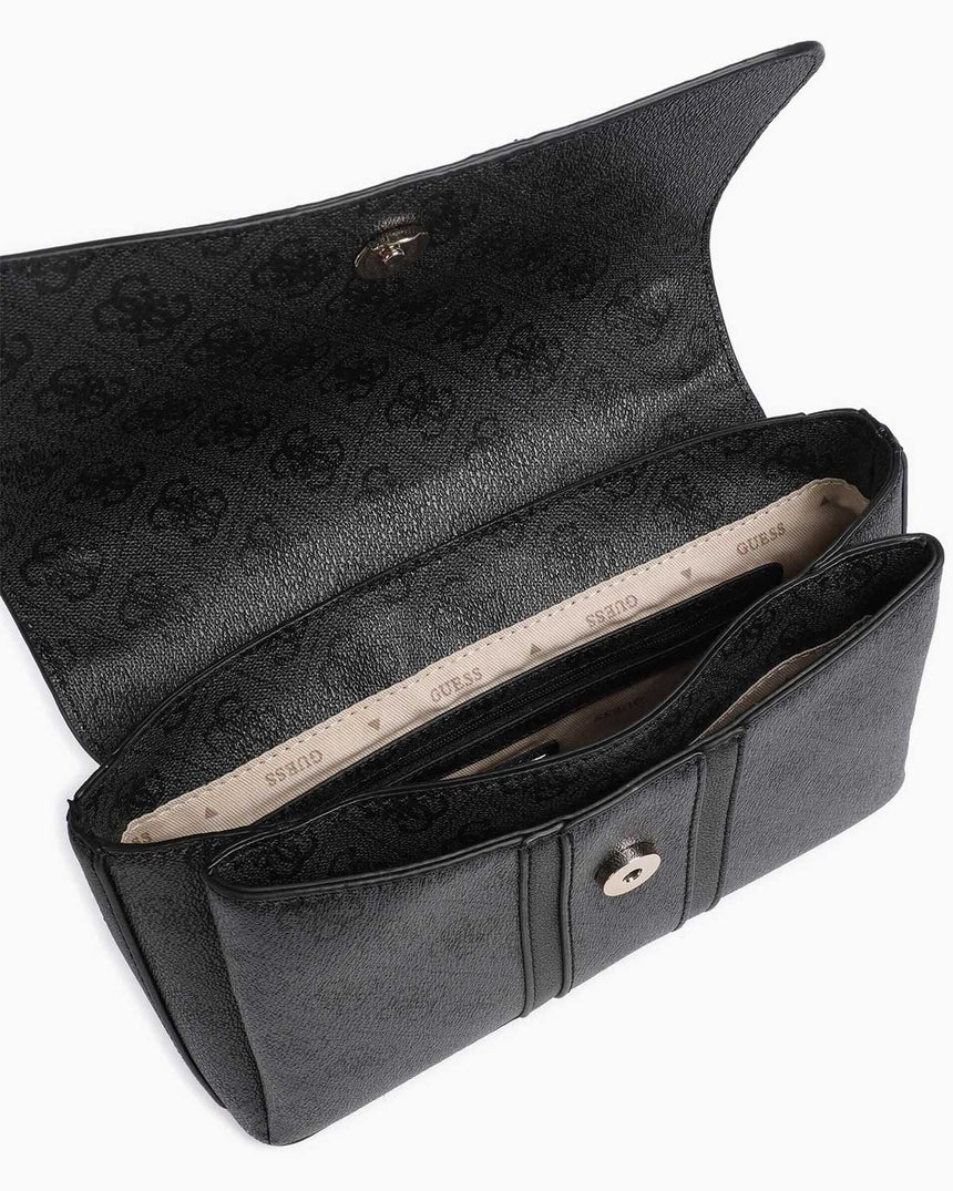 Guess Noreen Convertible Monogram Çapraz Askılı Çanta Coal Logo