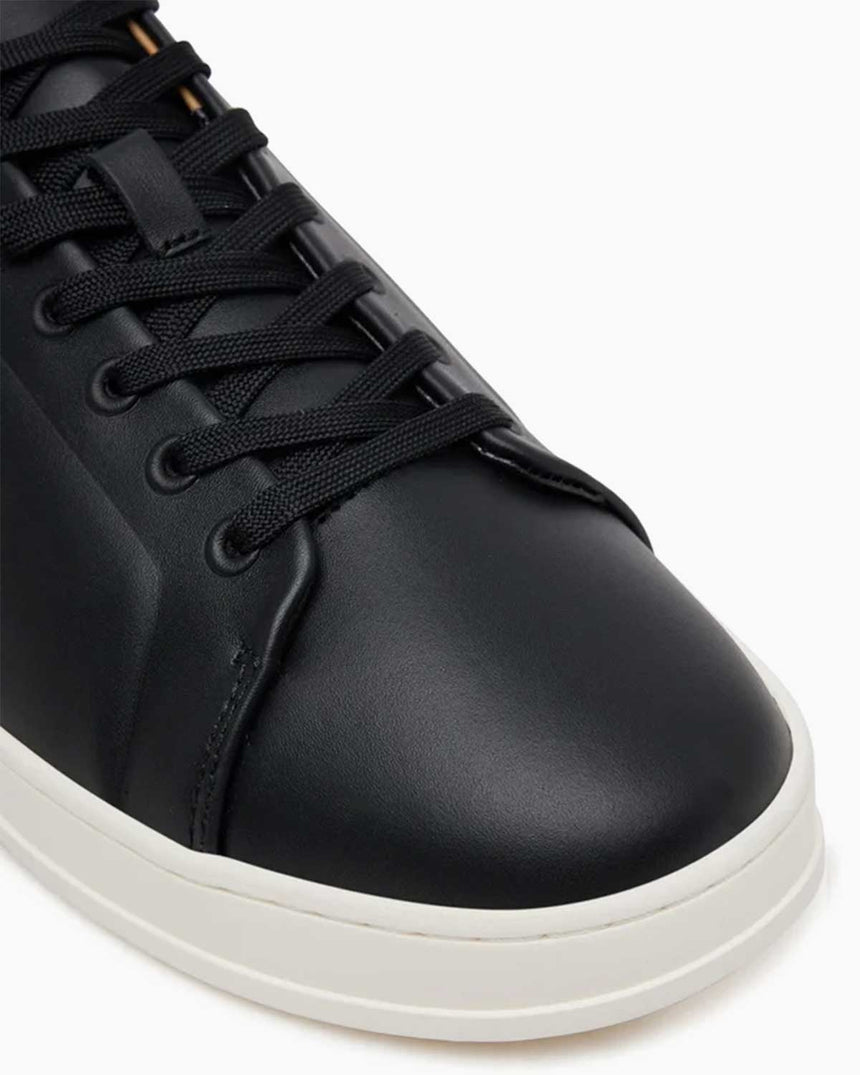 Calvin Klein Lastik Bağcıklı Yama Topuklu Erkek Sneaker Black/Marshmallow