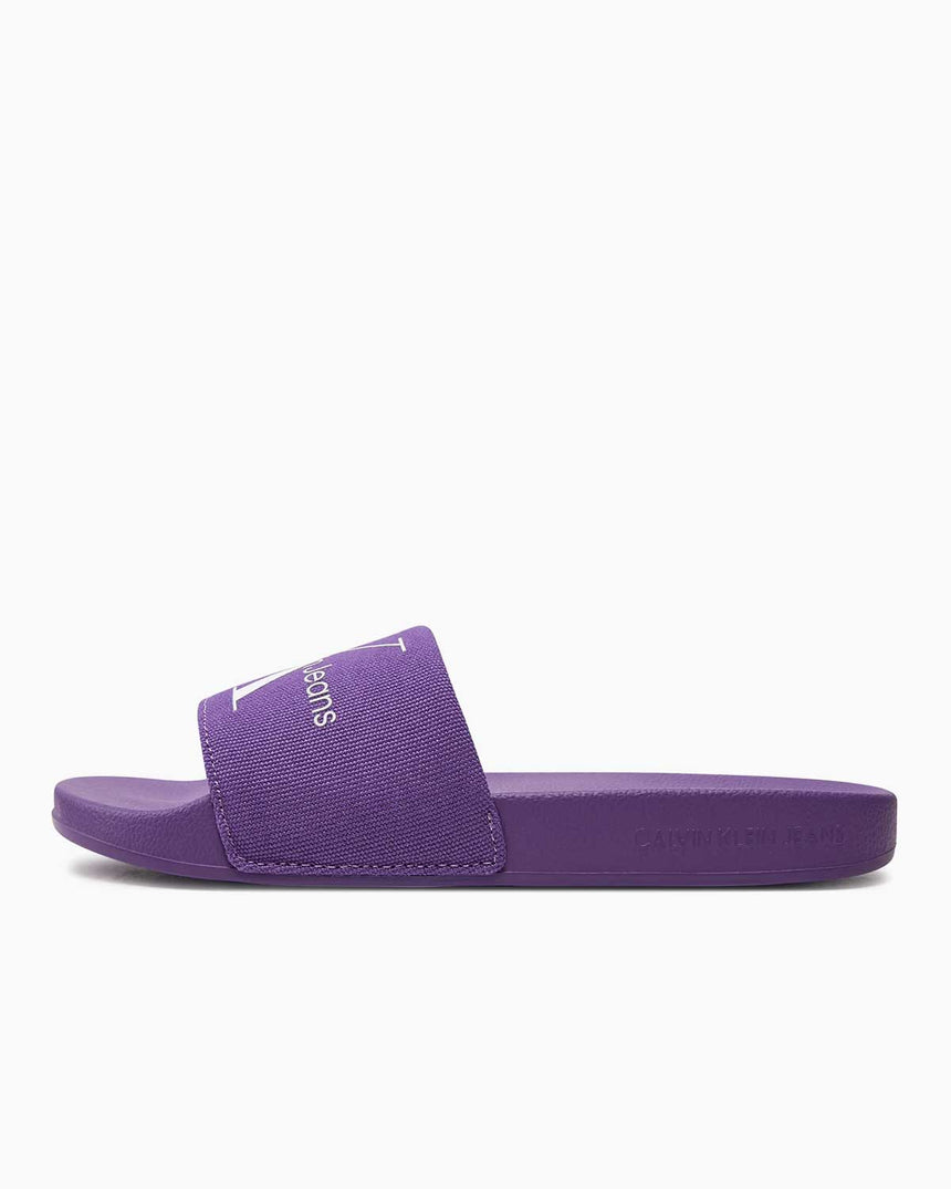 Calvin Klein Slide Monogram Flip Flops Logolu Terlik Purple