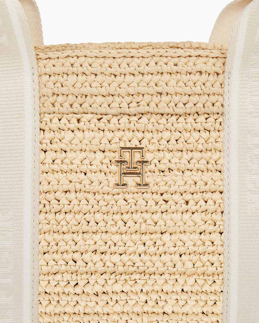 Tommy Hilfiger Spring Logotape Tote Omuz Çantası Sugarcane