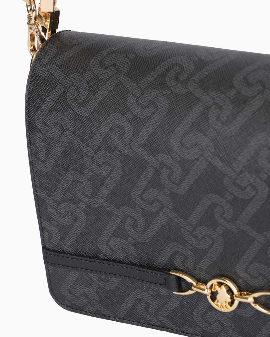 Us Polo Assn Çıkarılabilir Zincir Detaylı Omuz Çantası Siyah
