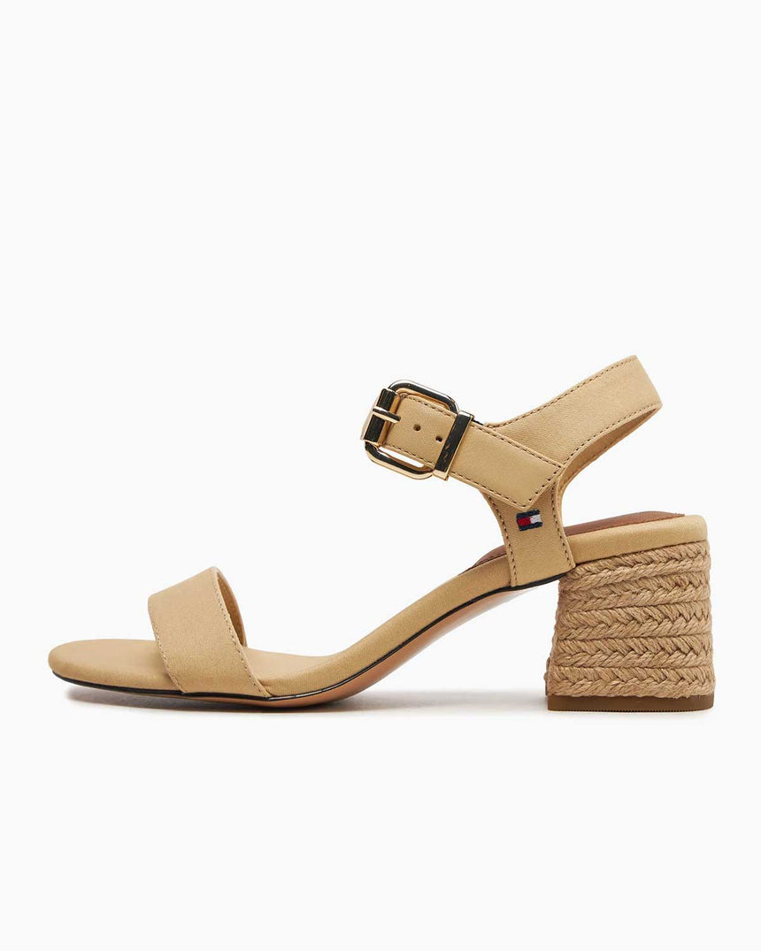 Tommy Hilfiger Block Mid Heel Topuklu Sandalet Beige