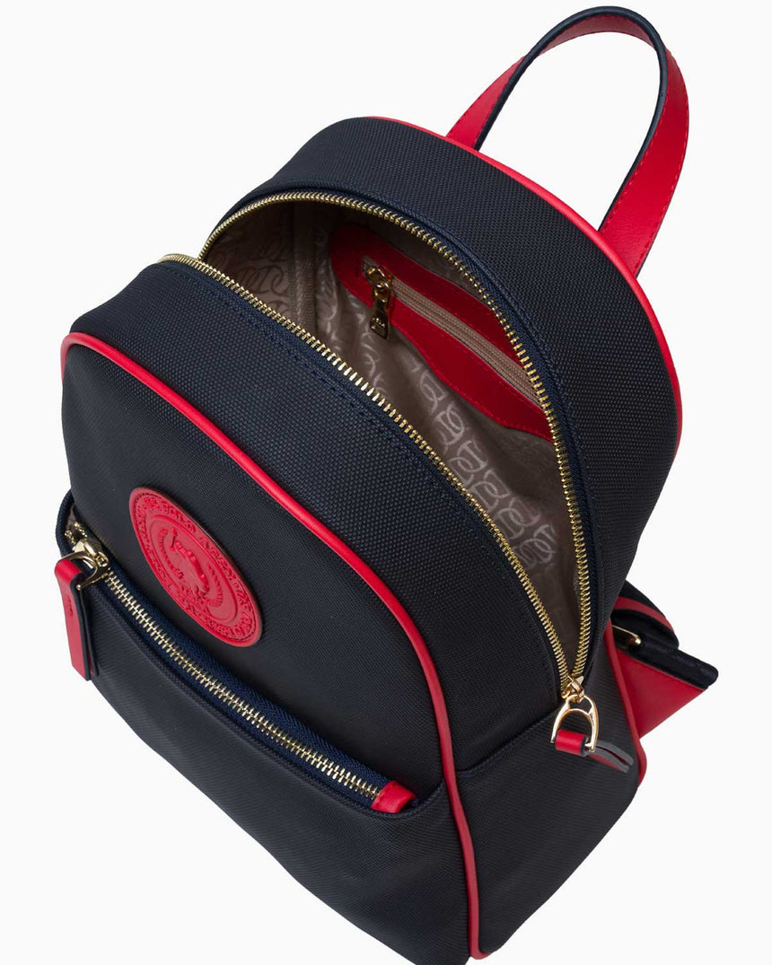 Us Polo Assn Fermuar Detaylı Sırt Çantası Lacivert - Kırmızı