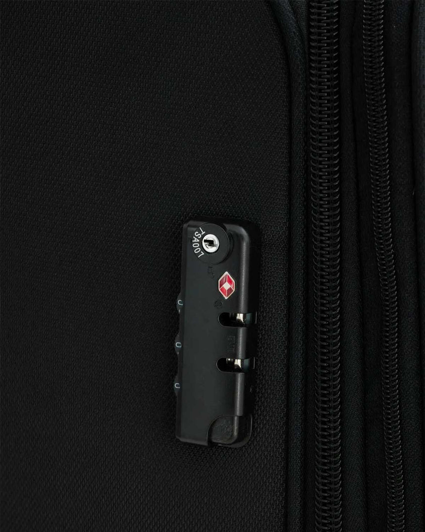 Us Polo Assn Orta Boy Kumaş Valiz Siyah