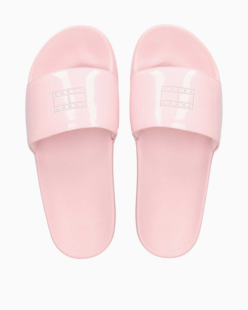 Tommy Hilfiger Bubble Bayrak Logolu Kadın Havuz Terlik Misty Pink