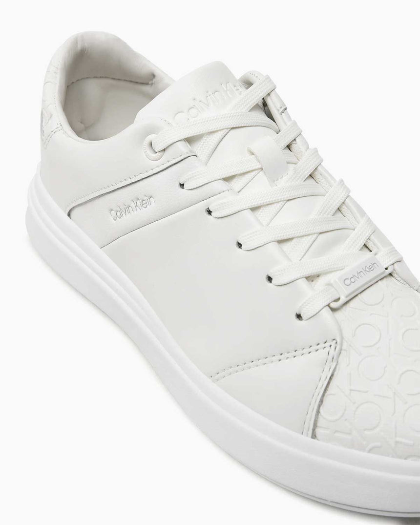 Calvin Klein Cupsole Lace Up Mono Sneakers White