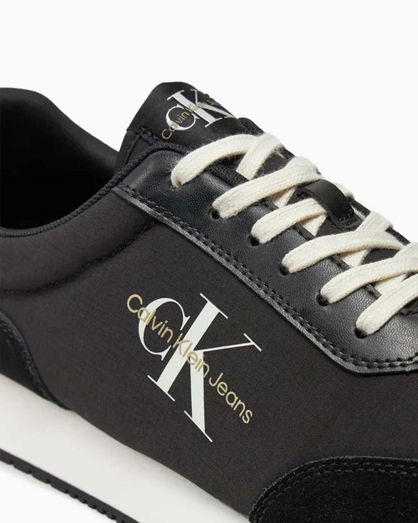 Calvin Klein Retro Runner Low Top Sneaker Black/Eggshell/White