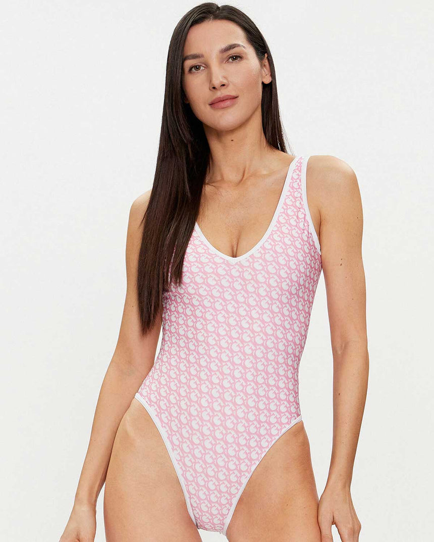 Guess One Piece Logolu Mayo Gj Double Layer Pink