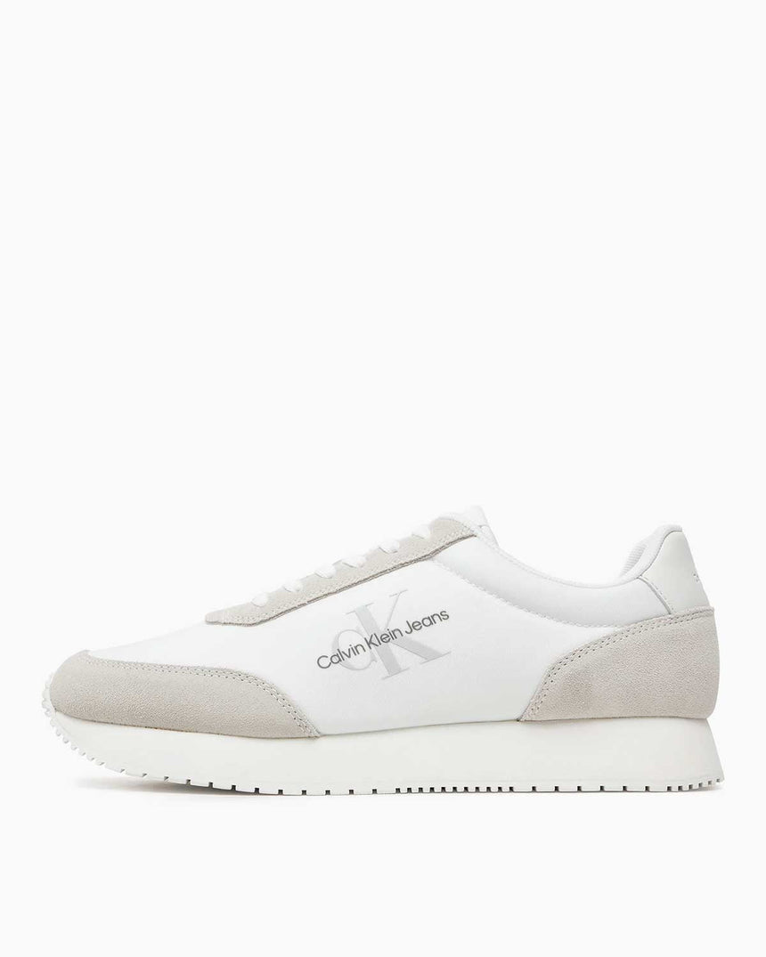 Calvin Klein Retro Runner Low Top Sneakers Triple White