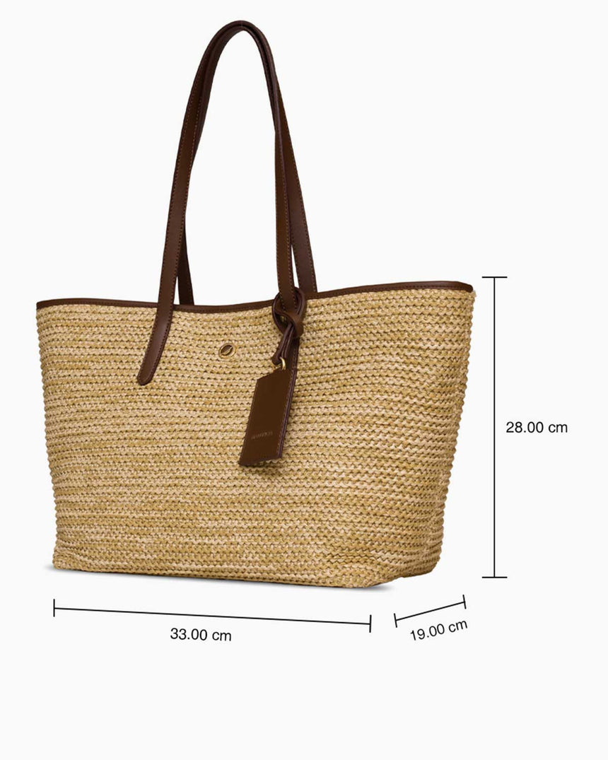 Nautica Logolu El Çantası Bej - Açık Kahve