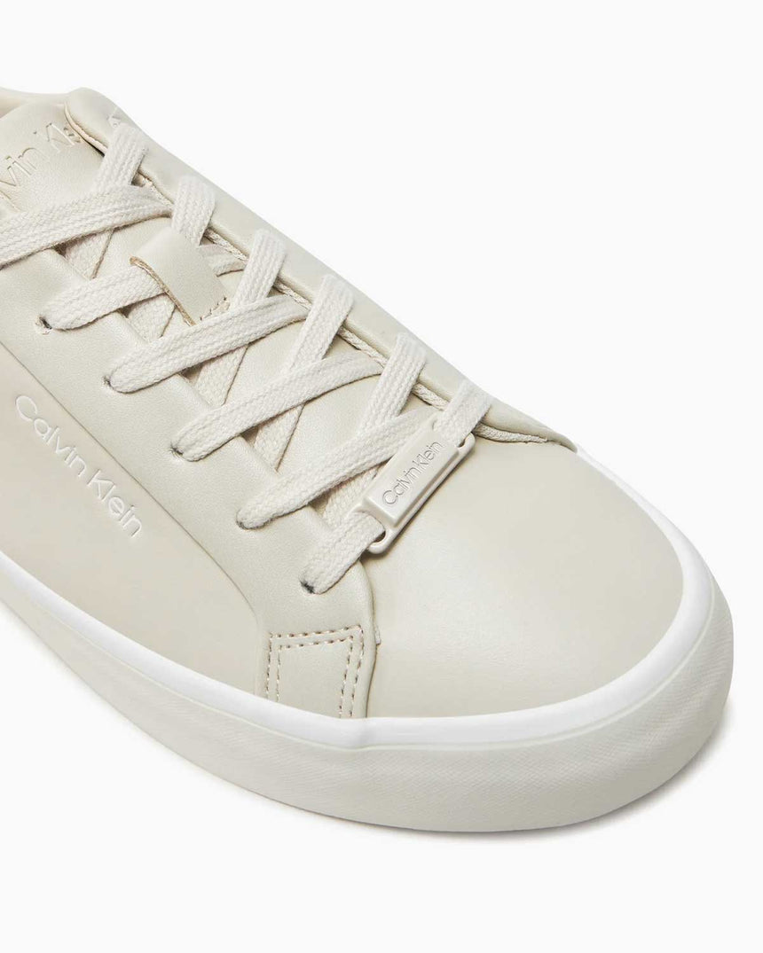 Calvin Klein Vulc Lace Up Saff Fox W/Met Bt Kadın Sneaker Dk Ecru/Brick Red