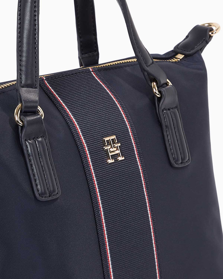 Tommy Hilfiger Poppy Small Tote Corp El Çantası Space Blue Corp