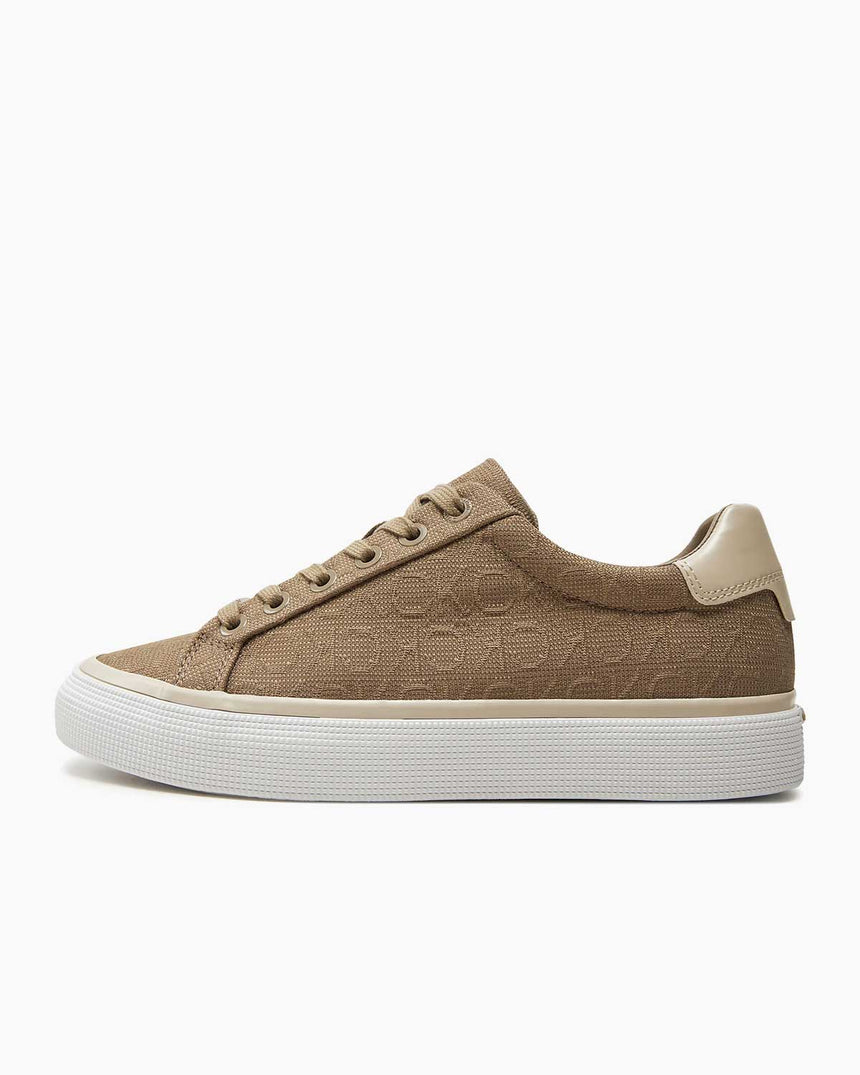 Calvin Klein Lace Up Diam Mono Sneakers Khaki