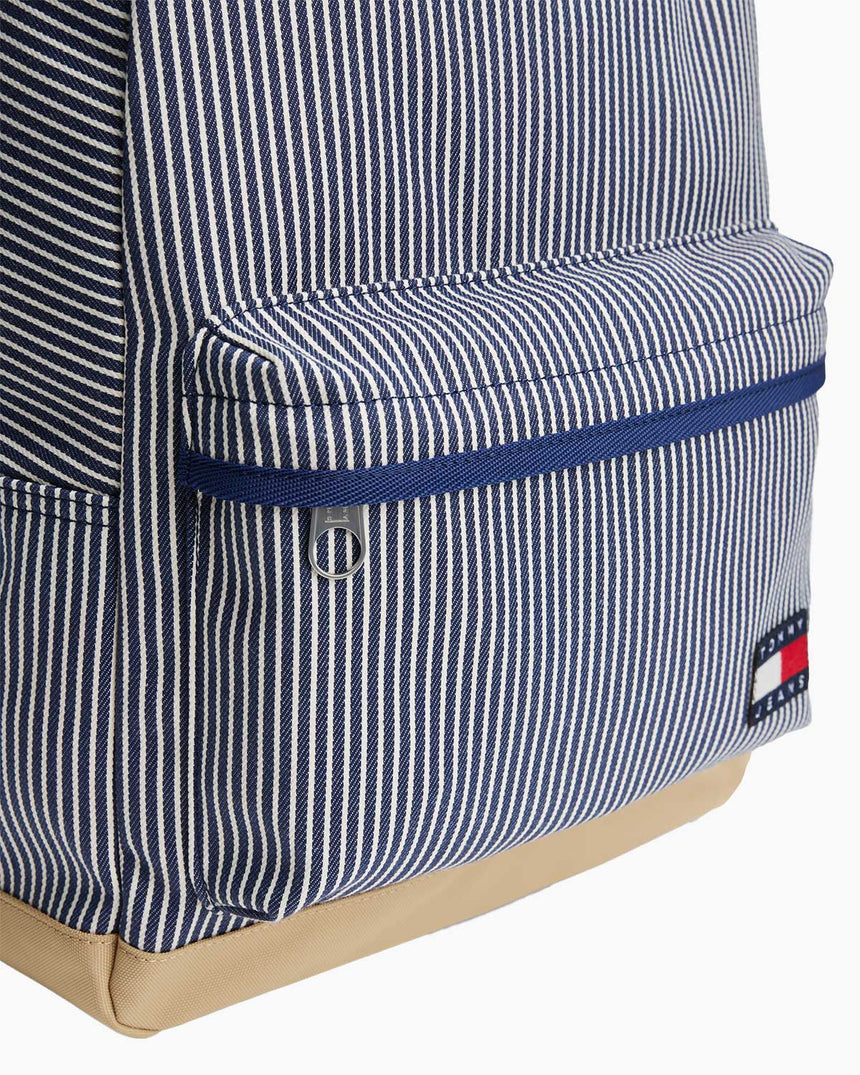 Tommy Hilfiger Ess Daily Stripe Backpack Sırt Çantası Hickory Stripe