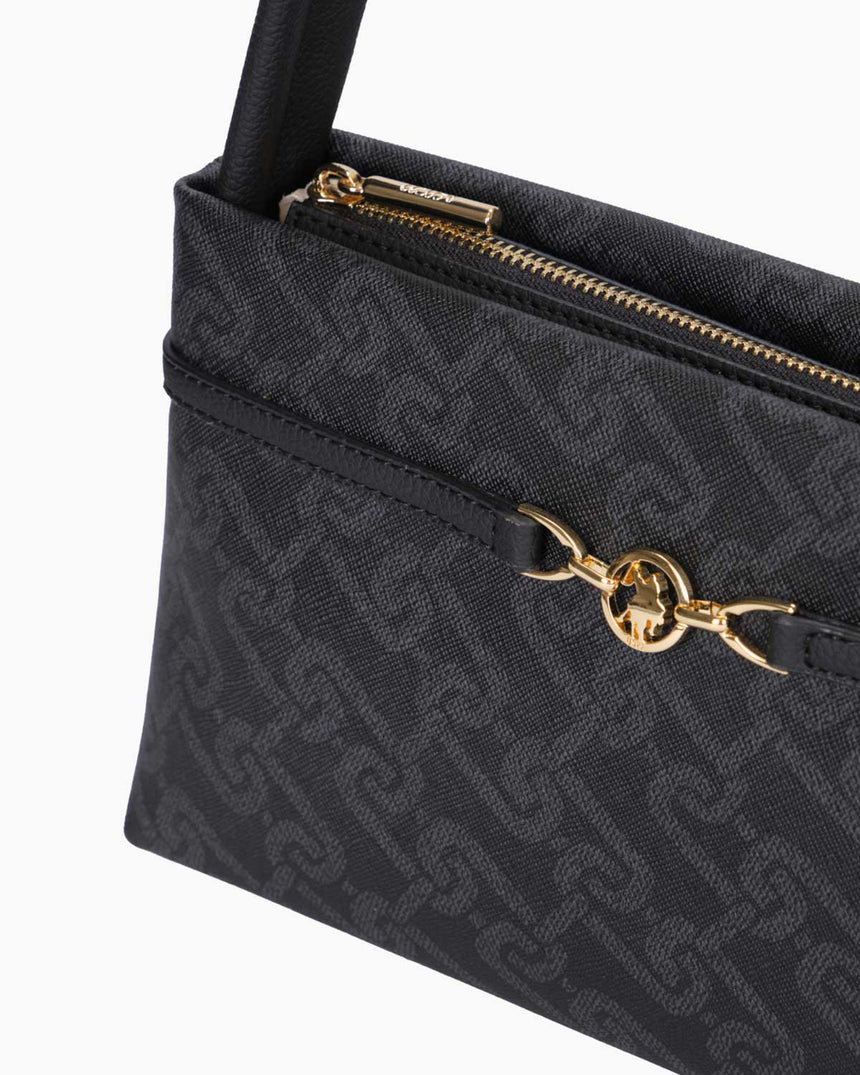 Us Polo Assn Desenli Omuz Çantası Siyah