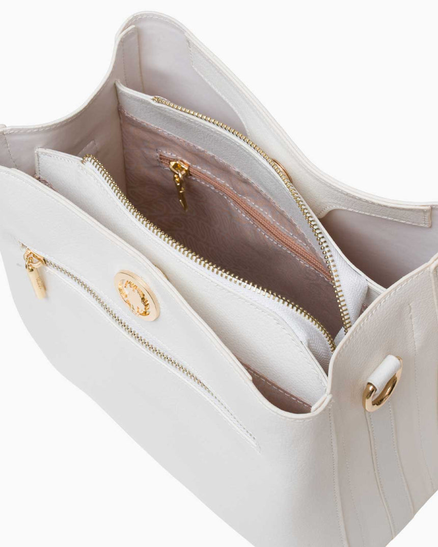 Us Polo Assn Fermuar Detaylı El Çantası Beyaz