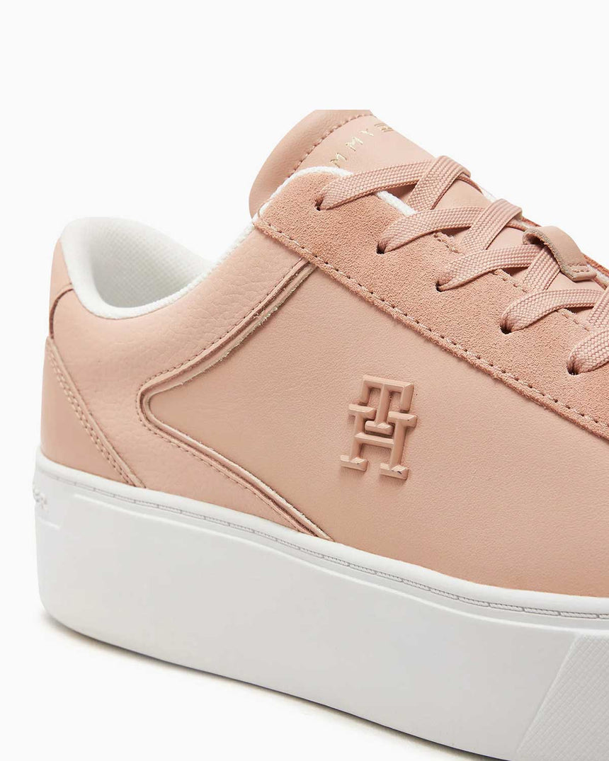 Tommy Hilfiger Platform Court Logolu Sneaker Pink Bloom